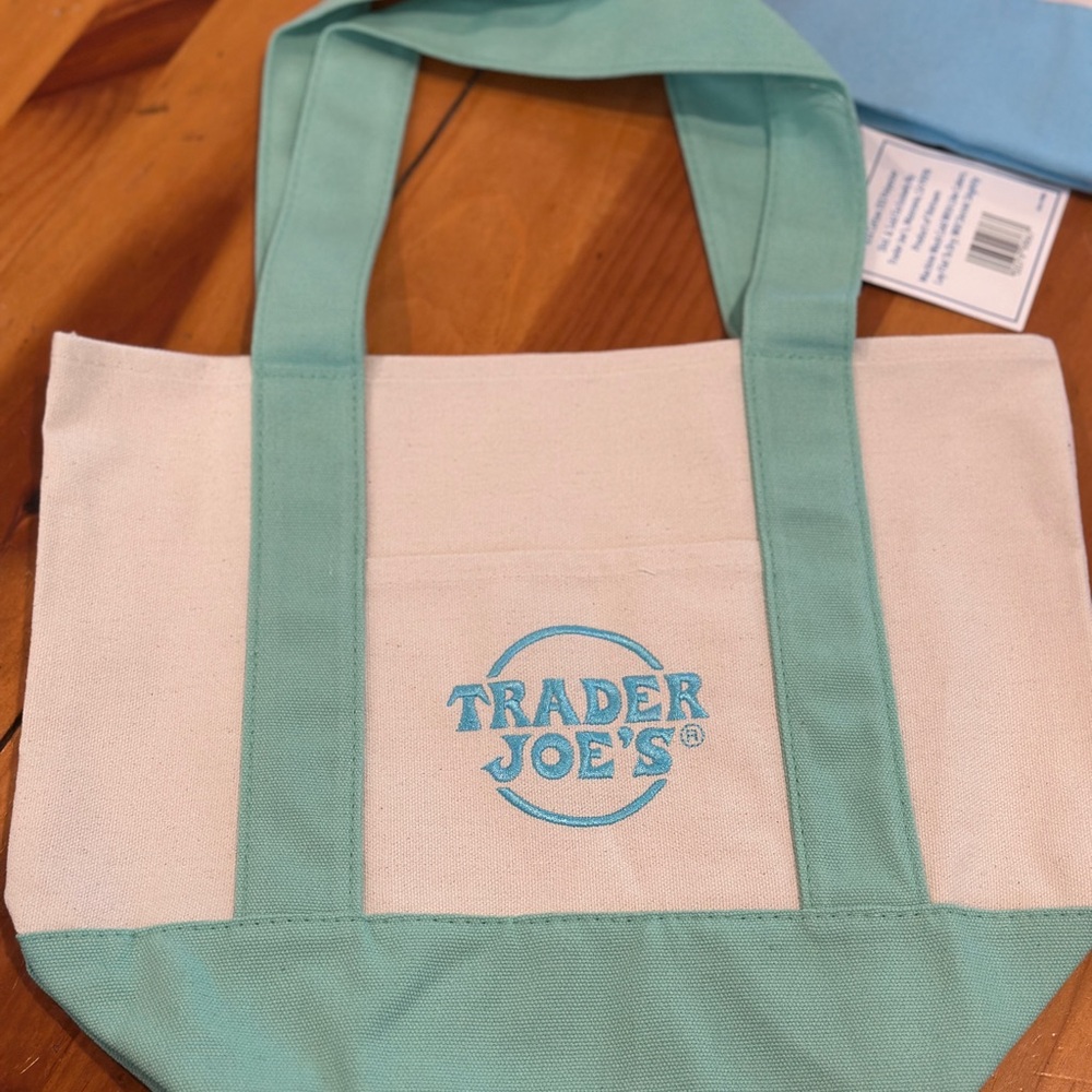 Teal Trader Joe’s mini totes